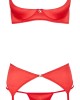 Shelf Bra Set red 80B/M