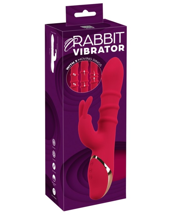 Rabbit Vibrator with 3 Moving